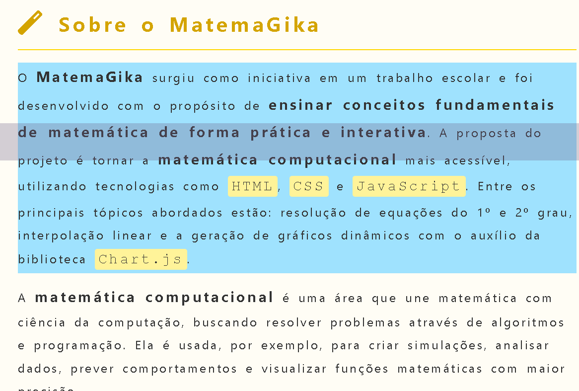 Demonstração de ajuste de espaçamento e largura do texto
